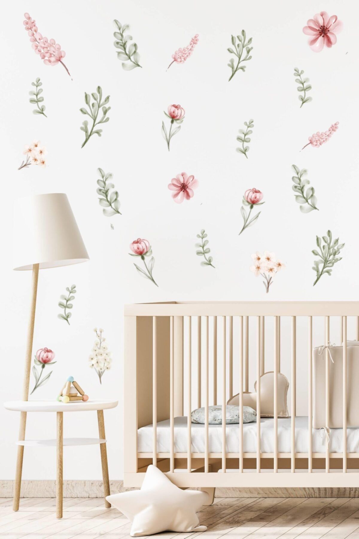 MSticker Okaliptus Çiçekler Çocuk Bebek Odası Sticker Seti
