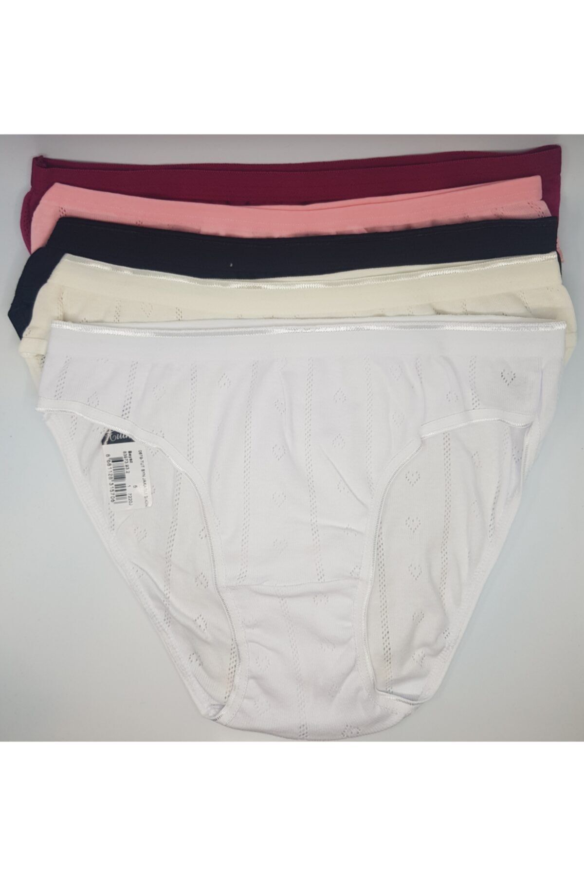 Tutku Kadın Jakarlı Karışık Renk 9'lu Paket Bikini Külot Fua Shop 679