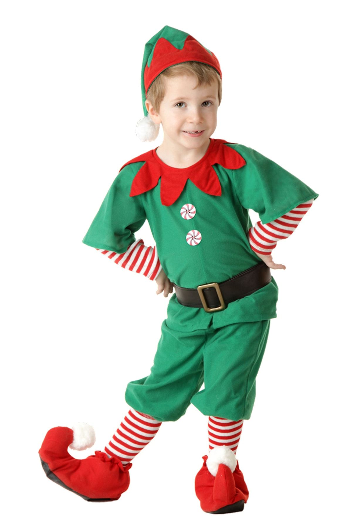 Herkese Kostüm Erkek Çocuk Yeşil Yılbaşı Elf Kostümü