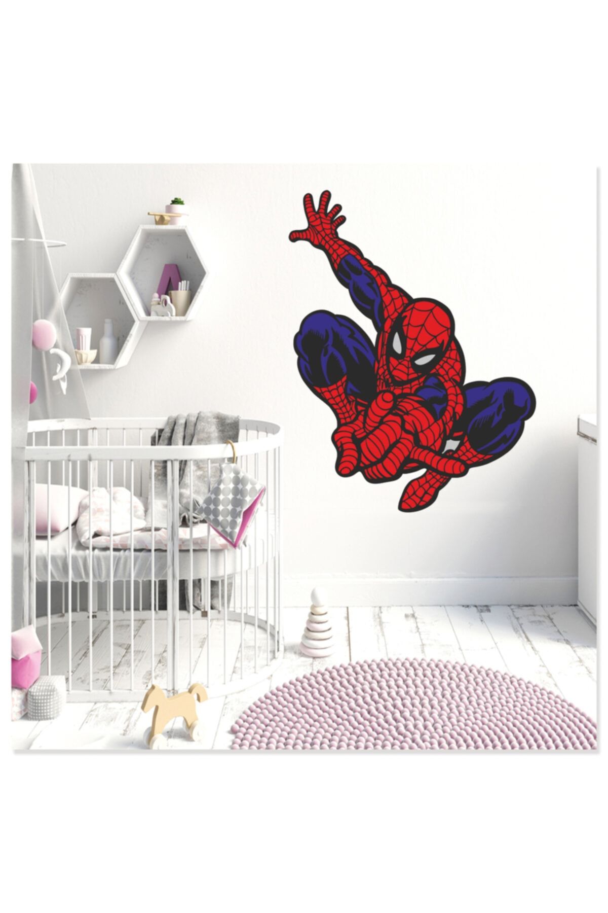Sticker Sepetim Spiderman - Örümcek Adam Çocuk Odası Duvar Sticker