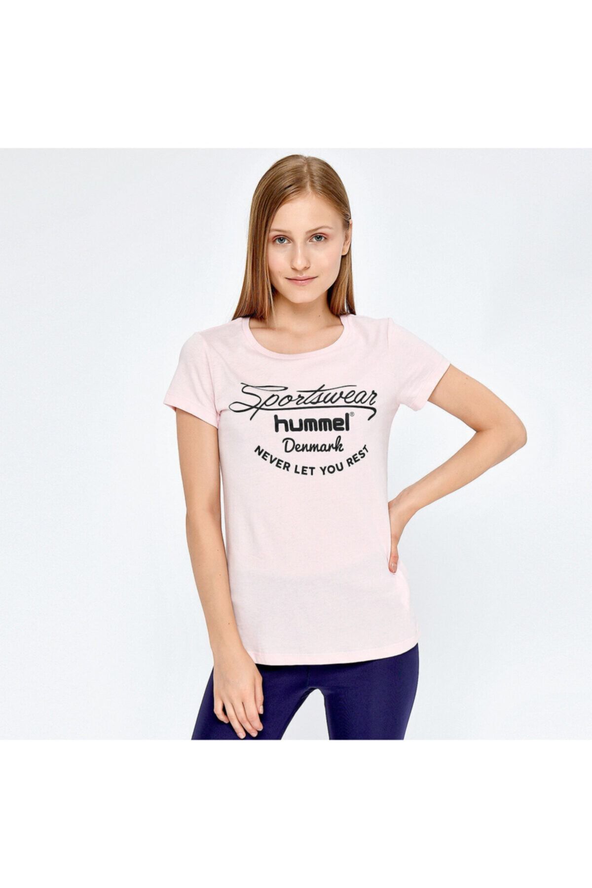 hummel HMLKUMIN T-SHIRT S/S Pembe Kadın T-Shirt 100580987