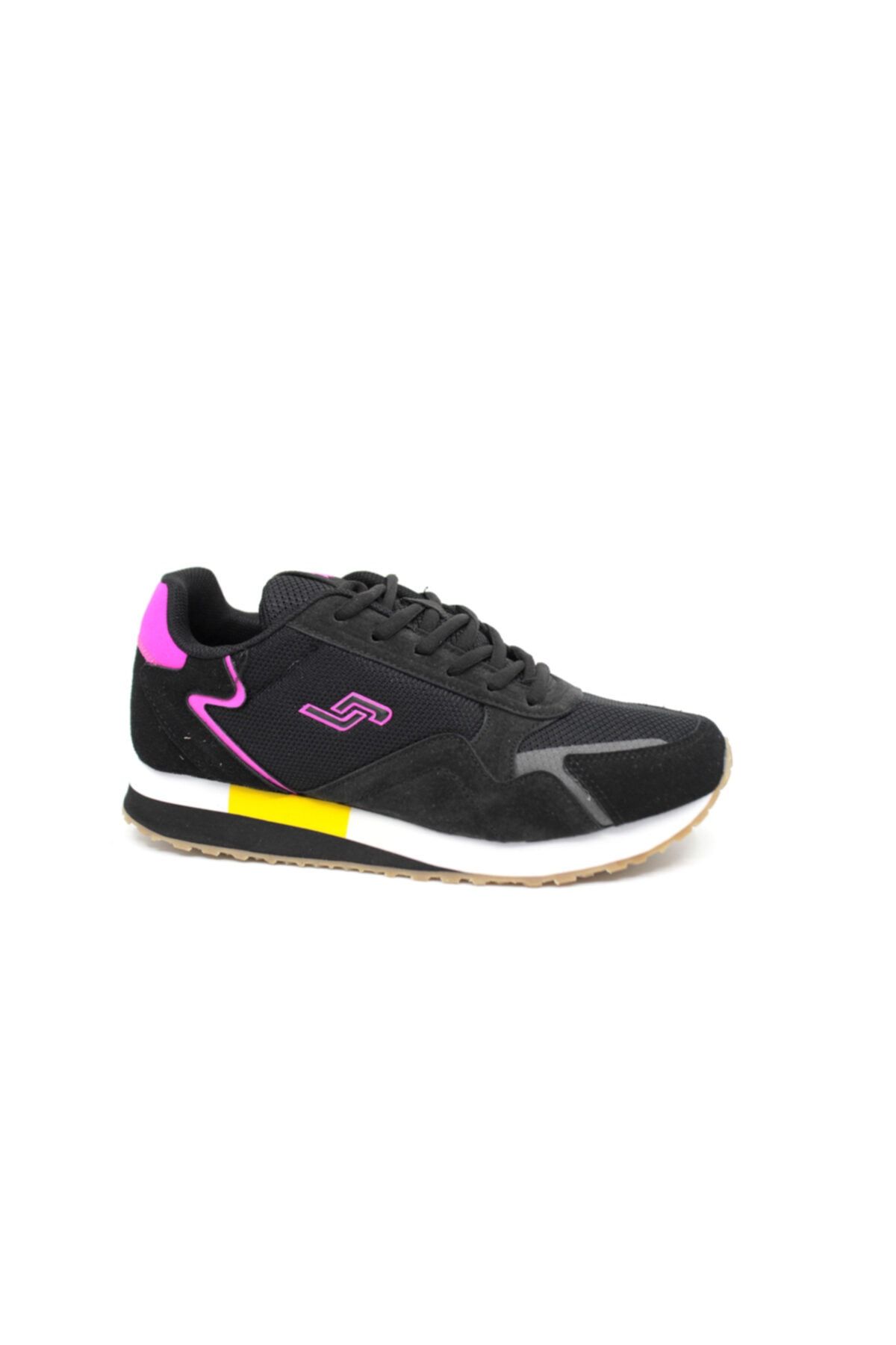 Jump 26252 Siyah - Fuşya - Sarı Kadın Spor Ayakkabı