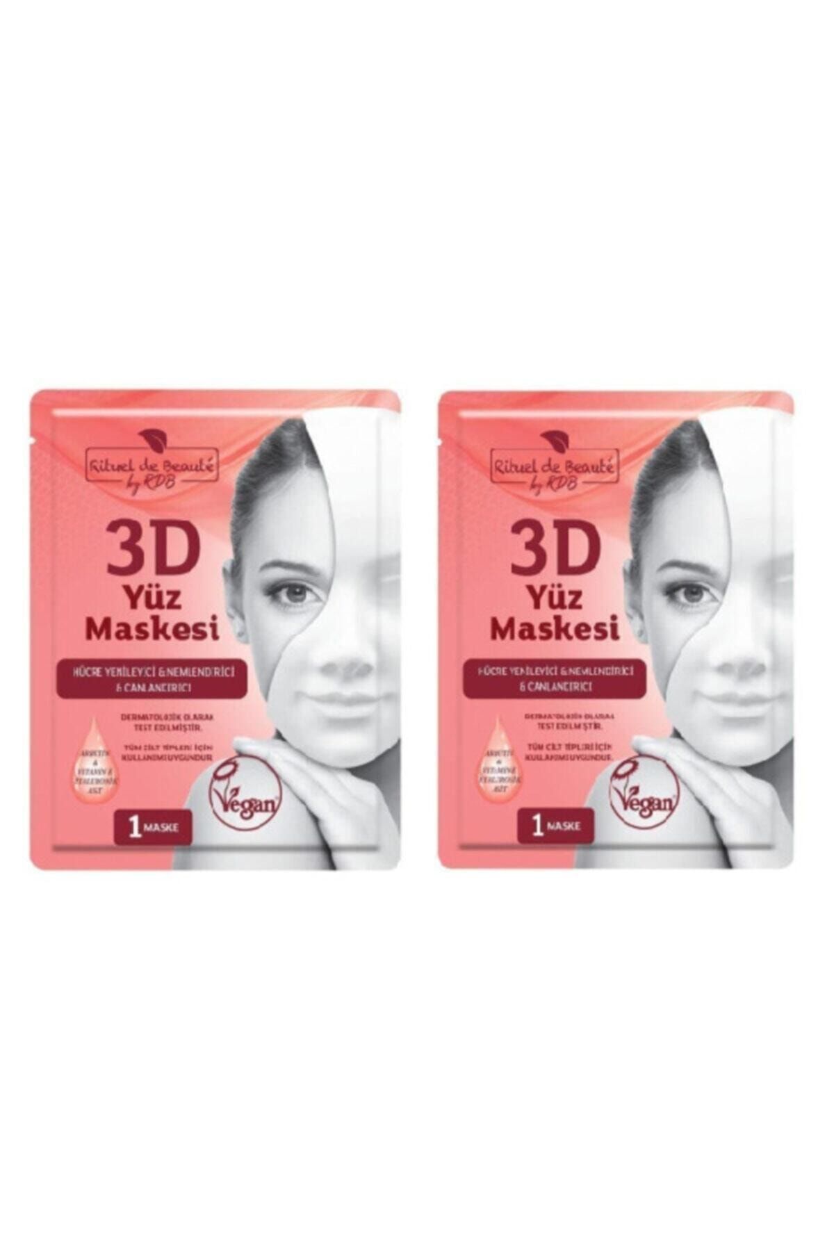 Rituel De Beaute Hücre Yenileyici & Nemlendirici & Canlandırıcı 3d Yüz Maskesi 2li Set