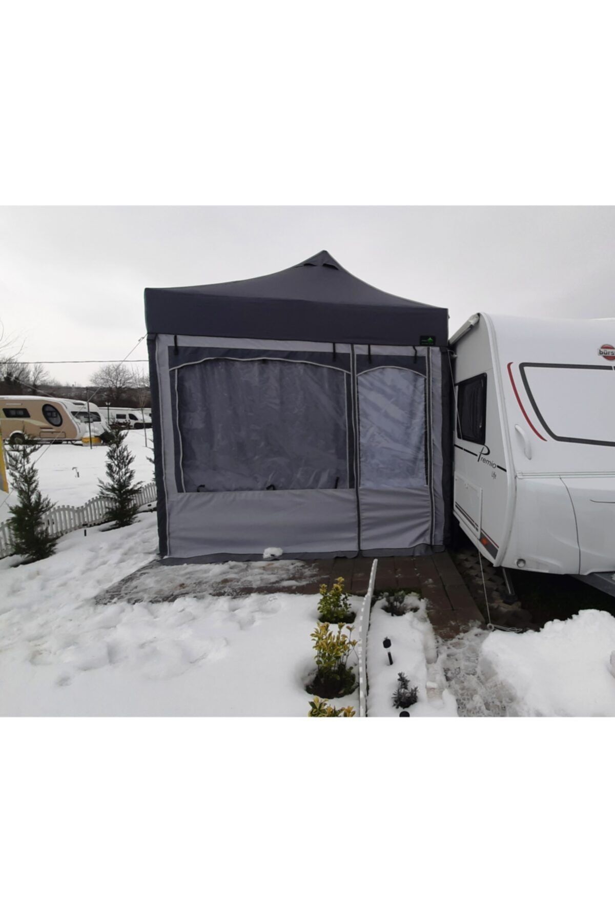 ProKamp Karavan Çadırı 3x3m Portatif Kamp Çadırı Karavan Tentesi Katlanır Outdoor Gölgelik