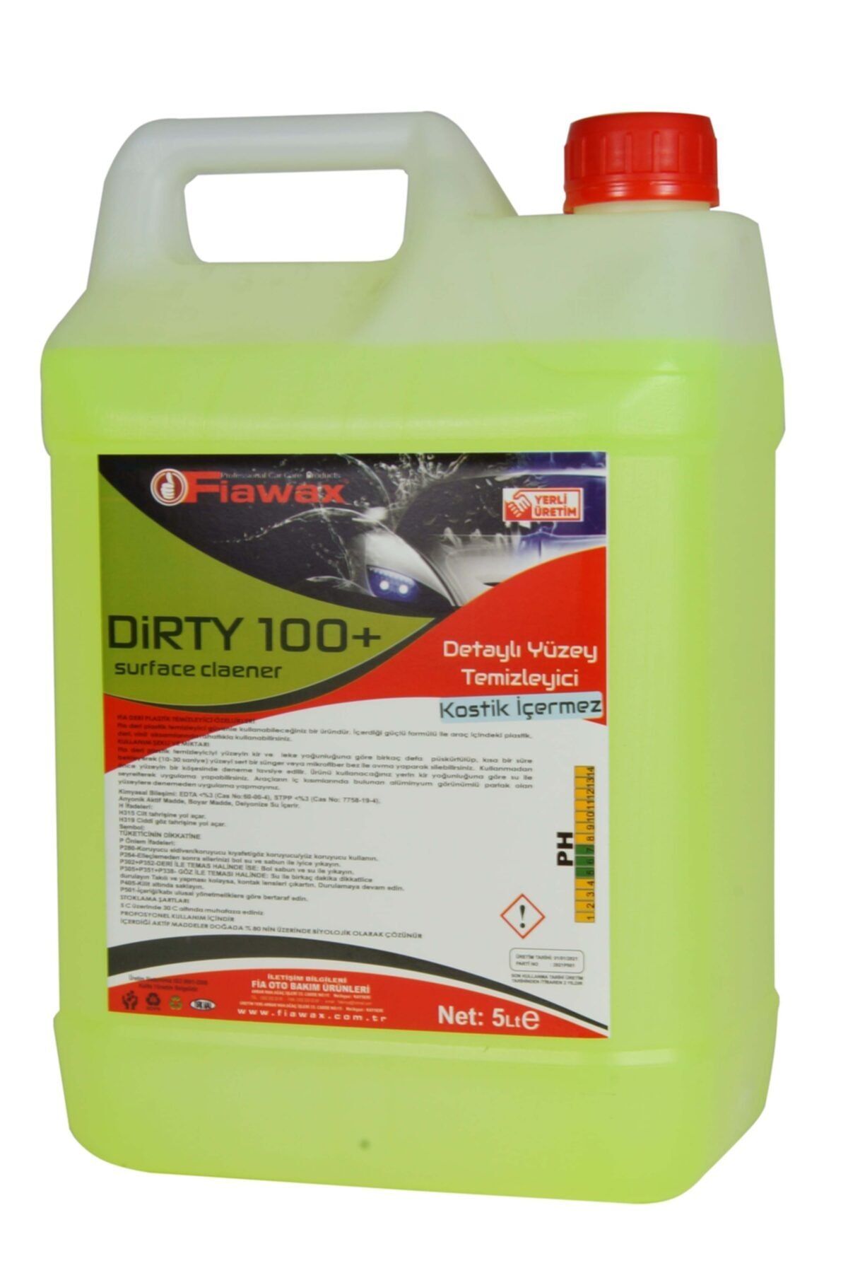 Fiawax Dirty 100+ Detaylı Yüzey Temizleyici 5lt