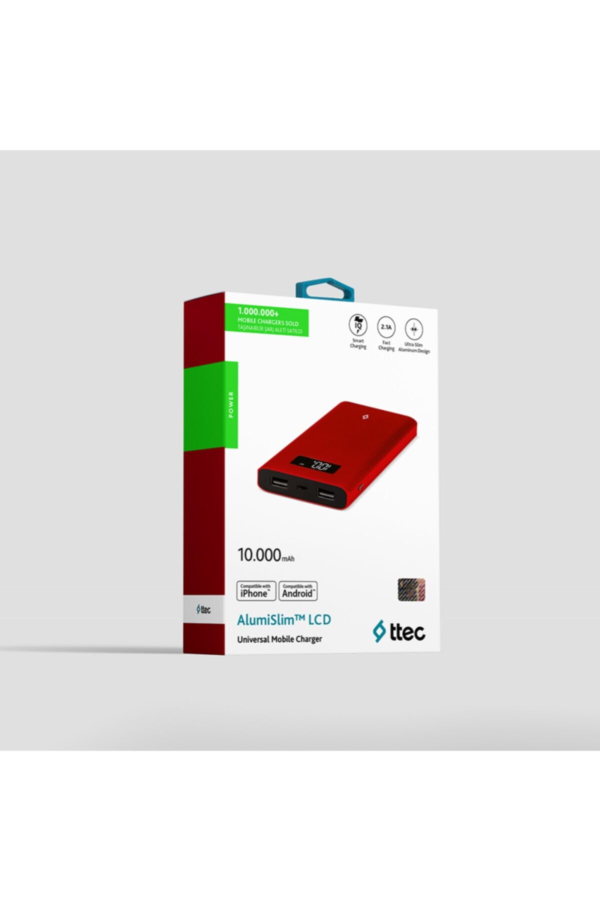 Ttec Alumislim Lcd 10.000mah Taşınabilir Şarj Aleti / Powerbank