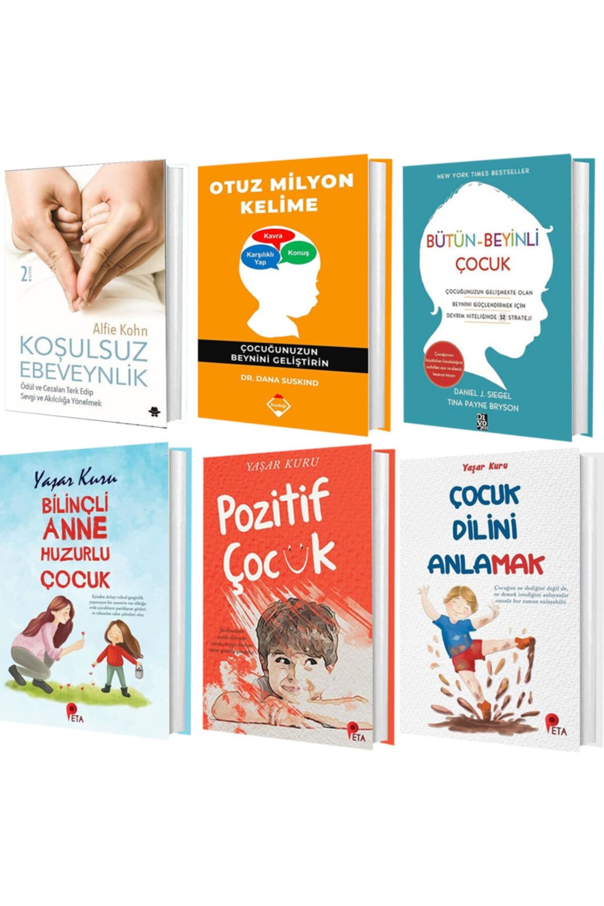 peta kitap Çocuk Gelişimi Seti Koşulsuz Ebeveynlik – Otuz Milyon Kelime – Bütün Beyinli Çocuk +3 Kitap