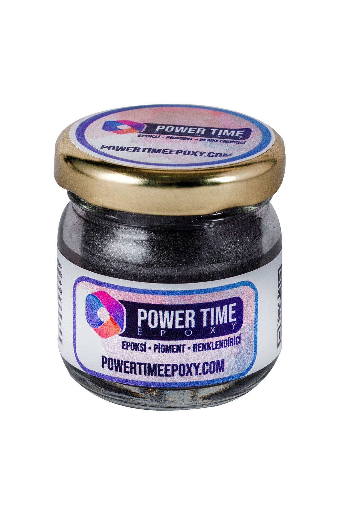 POWER TIME EPOXY Sedefli Metalik Toz Pigment Boya / Siyah Gümüş / Epoksi Için