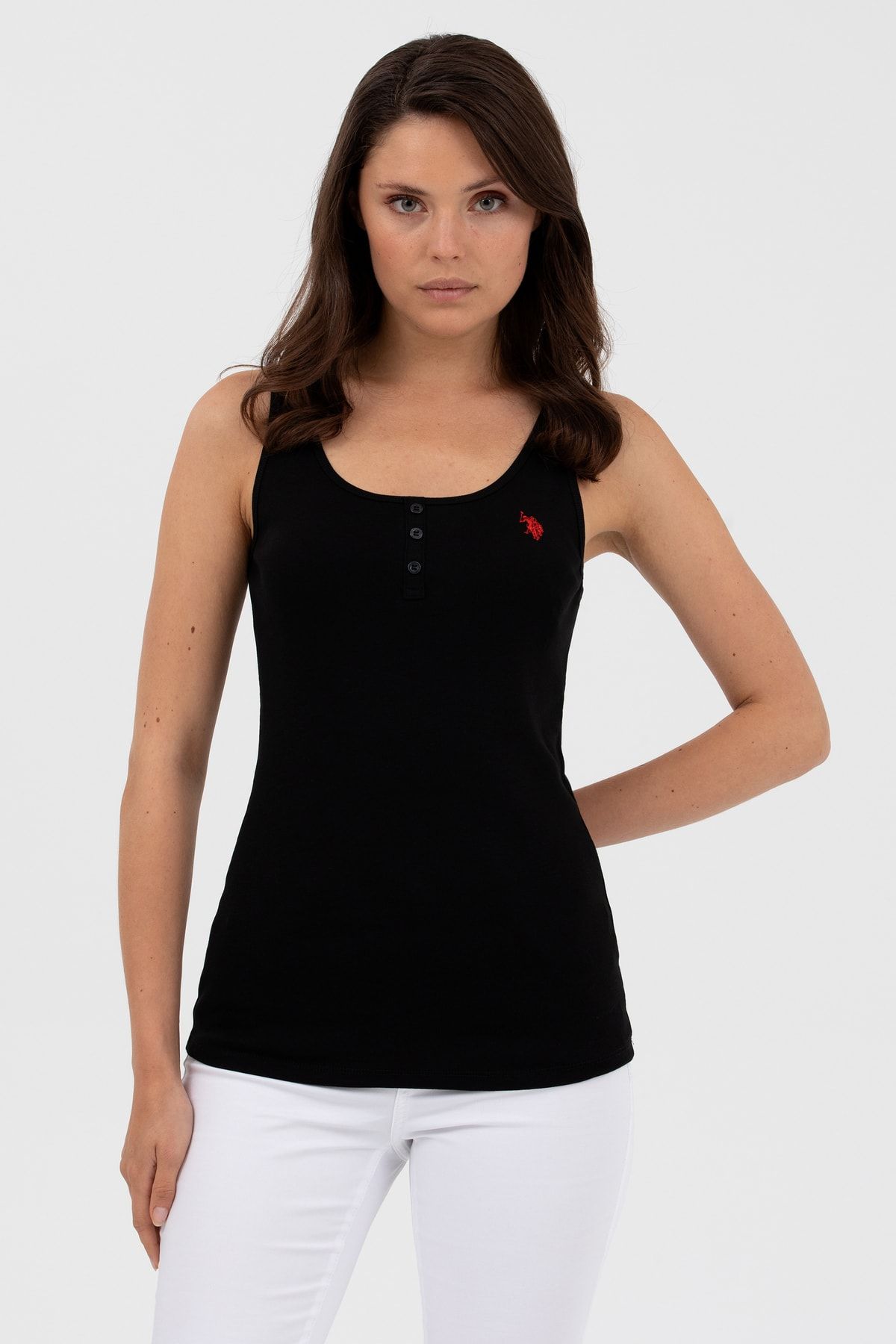 U.S. Polo Assn. Askılı Kadın Basic T-shirt