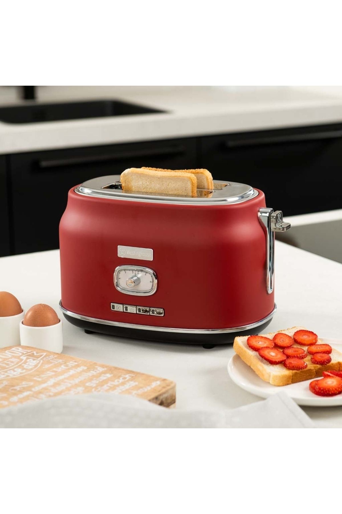Westinghouse Ekmek Kızartma Makinesi - Retro Series 2 Slice Toaster Kırmızı