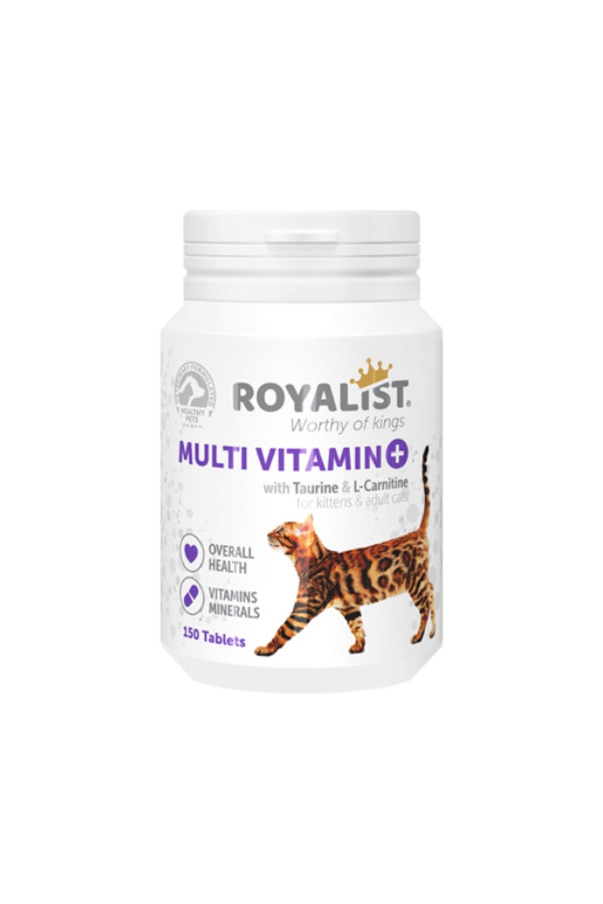 Royalist Multivitamin Kediler Için Mineral Katkılı Genel Sağlık Destekleyici Tablet 150 Adet
