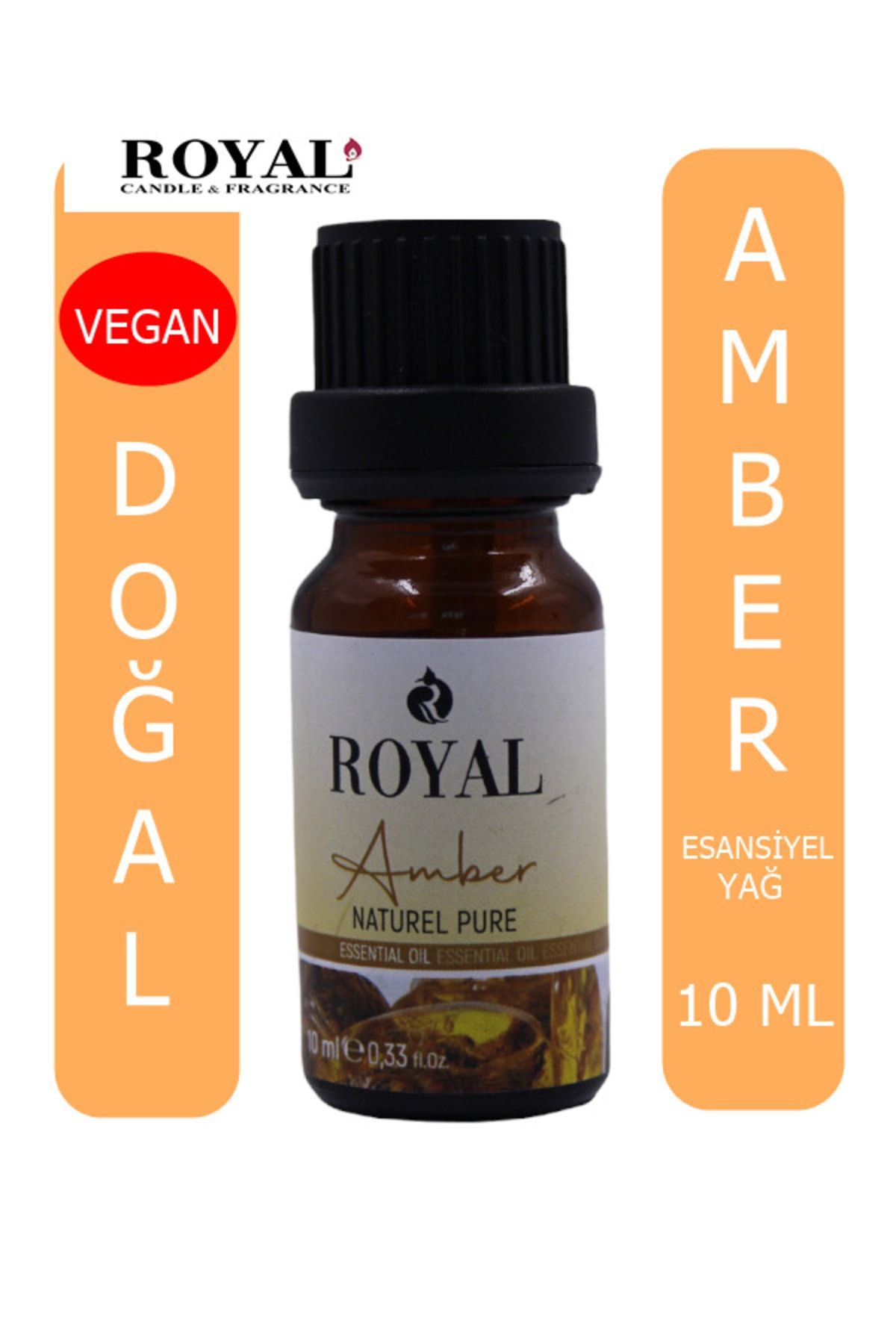 Royal Mum Amber - Doğal, Vegan Uçuçu Yağ , Kokulu Yağ , Buhurdanlık Yağı , Difüzör Esansı 10 ml
