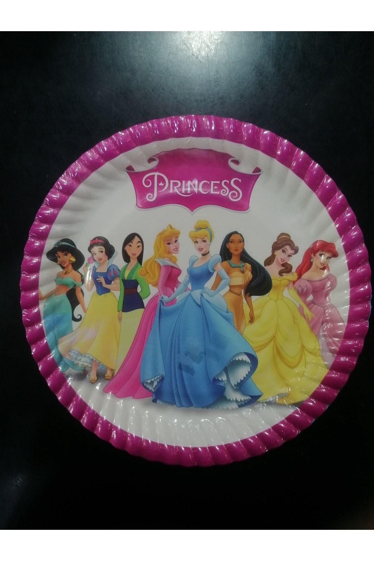 Kokoş Parti Disney Prensesler Karton Tabak 8'li
