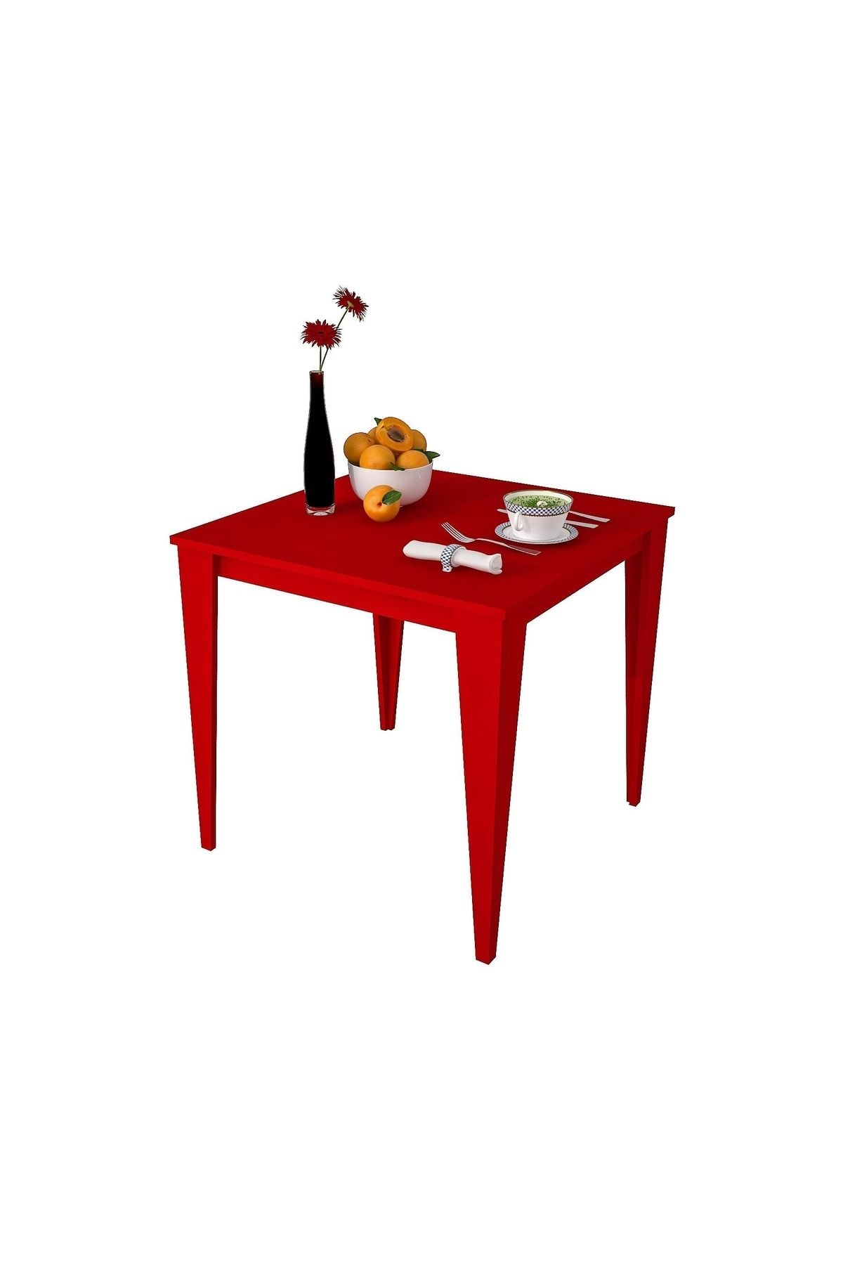 Toptanix Dekormila Asel 70x70 Mutfak Masası Kırmızı