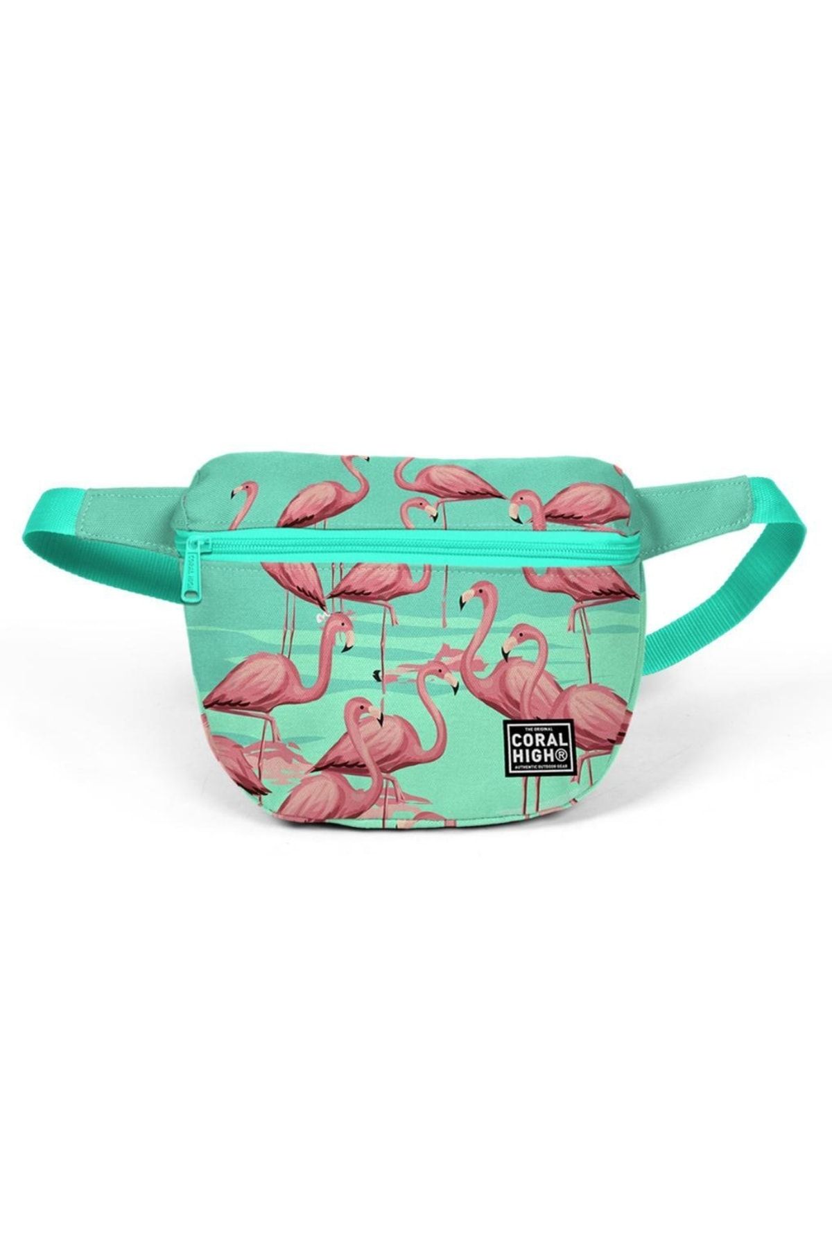 Coral High Su Yeşili Flamingo Desenli Bel Çantası 22600