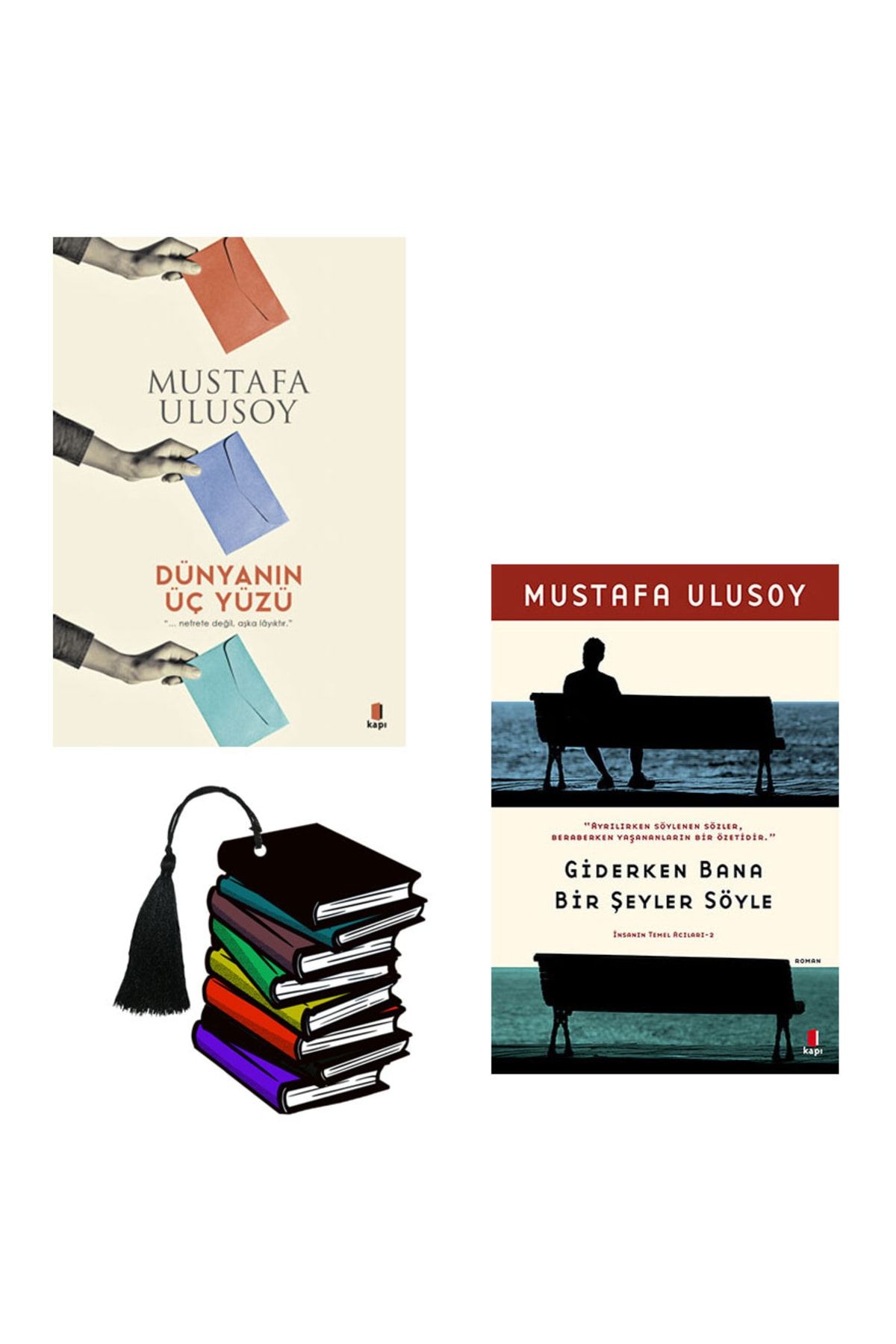 Kapı Yayınları Mustafa Ulusoy - Dünyanın Üç Yüzü - Giderken Bana Bir Şeyler Söyle -yırtılmaz Ayraç Hediyeli