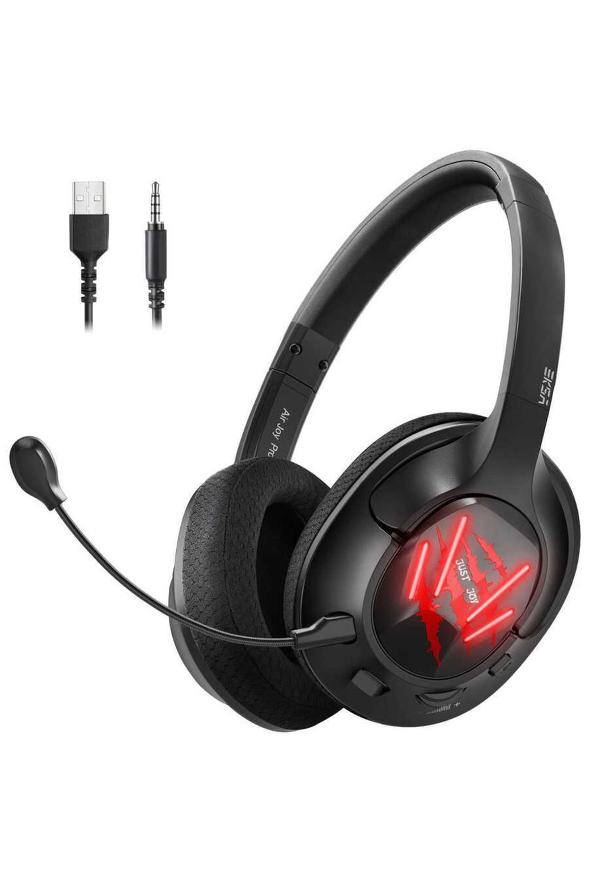 Eksa Airjoy Pro Gaming Kulaklık Oyuncu Kulaklığı 7.1 Surround 3.5 Mm & Usb & Çıkarılabilir Mikrofon