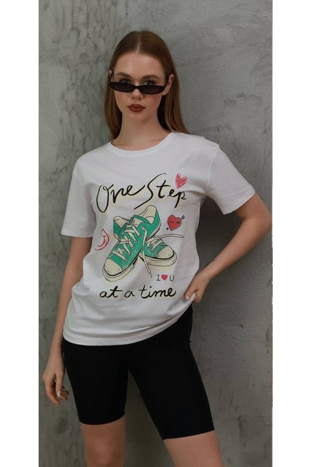 Yerli Kadın One Step Baskılı T-shirt