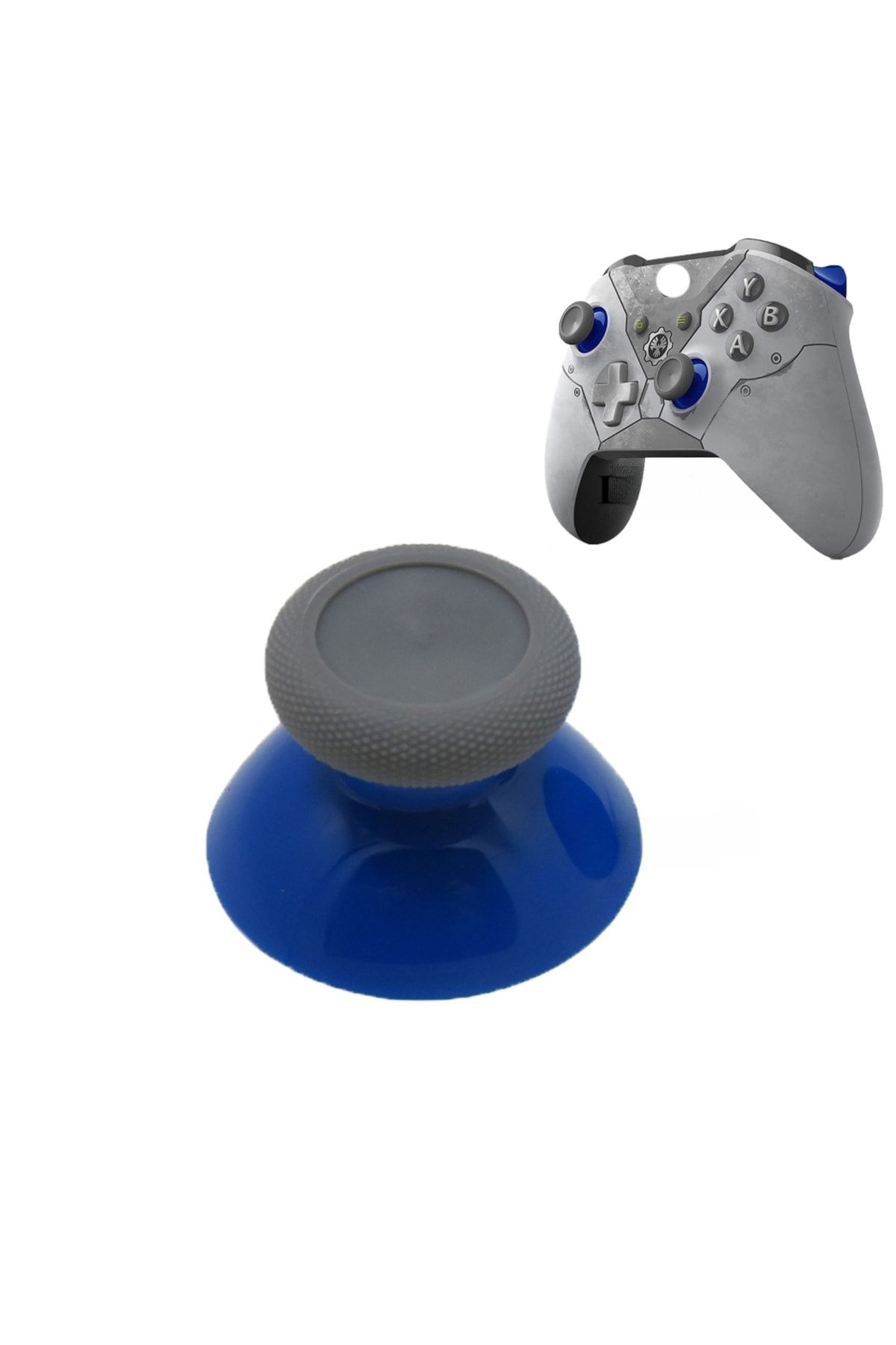 POPKONSOL 1 Adet Xbox One - One S/x - Series S/x Uyumlu Analog Topuz Renkli Başlık Gri - Mavi