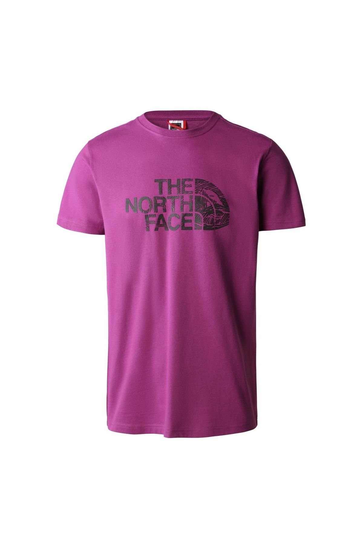 The North Face M S/s Woodcut Dome Tee-eu Erkek Mor T-shirt Nf0a827hlv11