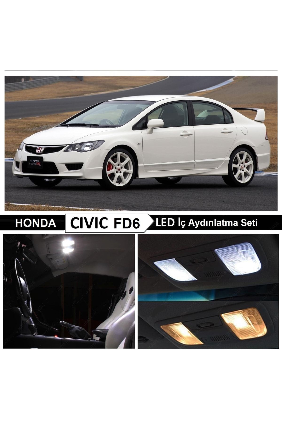 Fardoktoru Honda Civic Fd6 Led Iç Aydınlatma Seti Beyaz 8 Adet