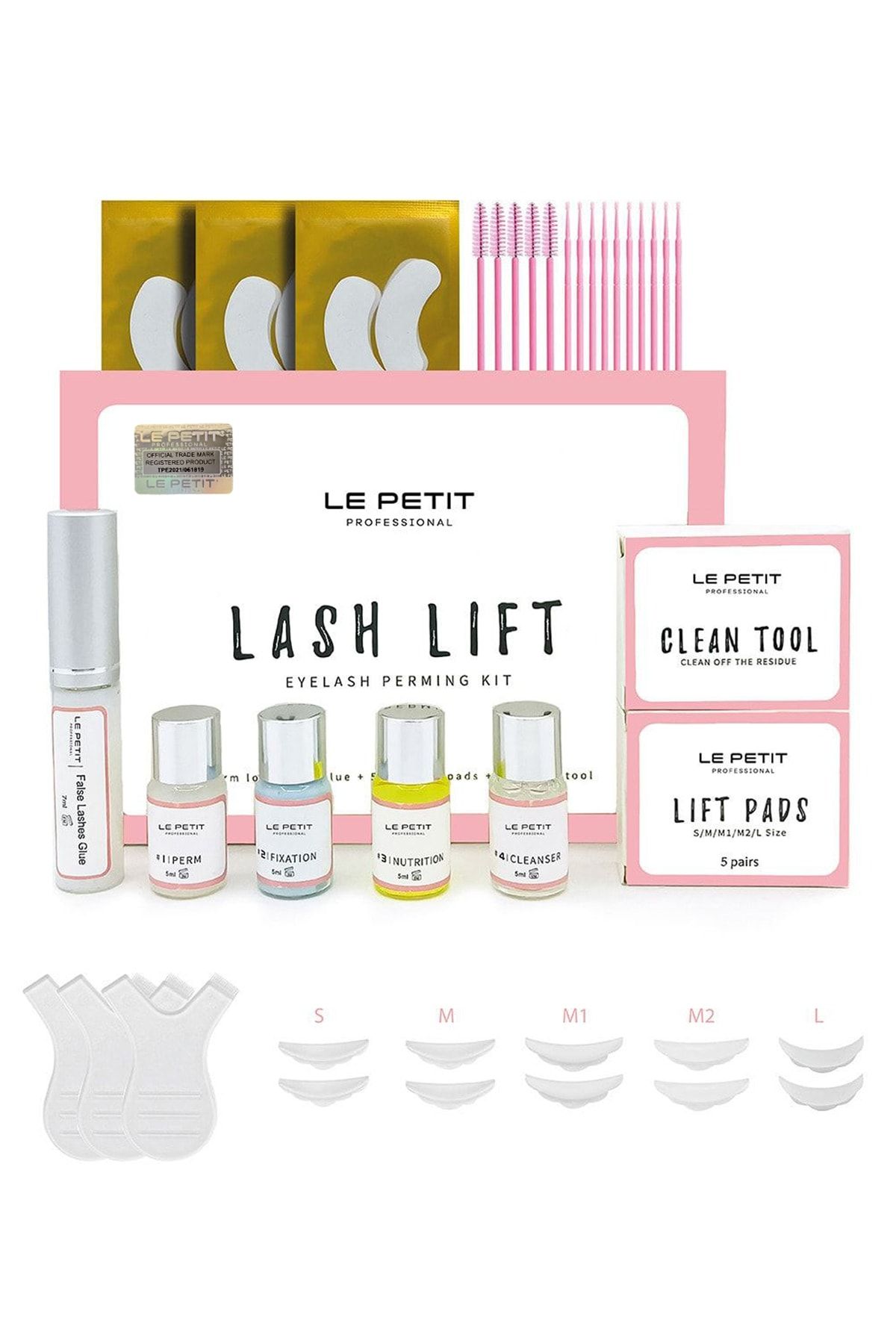 Le Petit Professional Kirpik Lifting Seti, Lash Lift, Kaş & Kirpik Perma Seti (FULL SET)