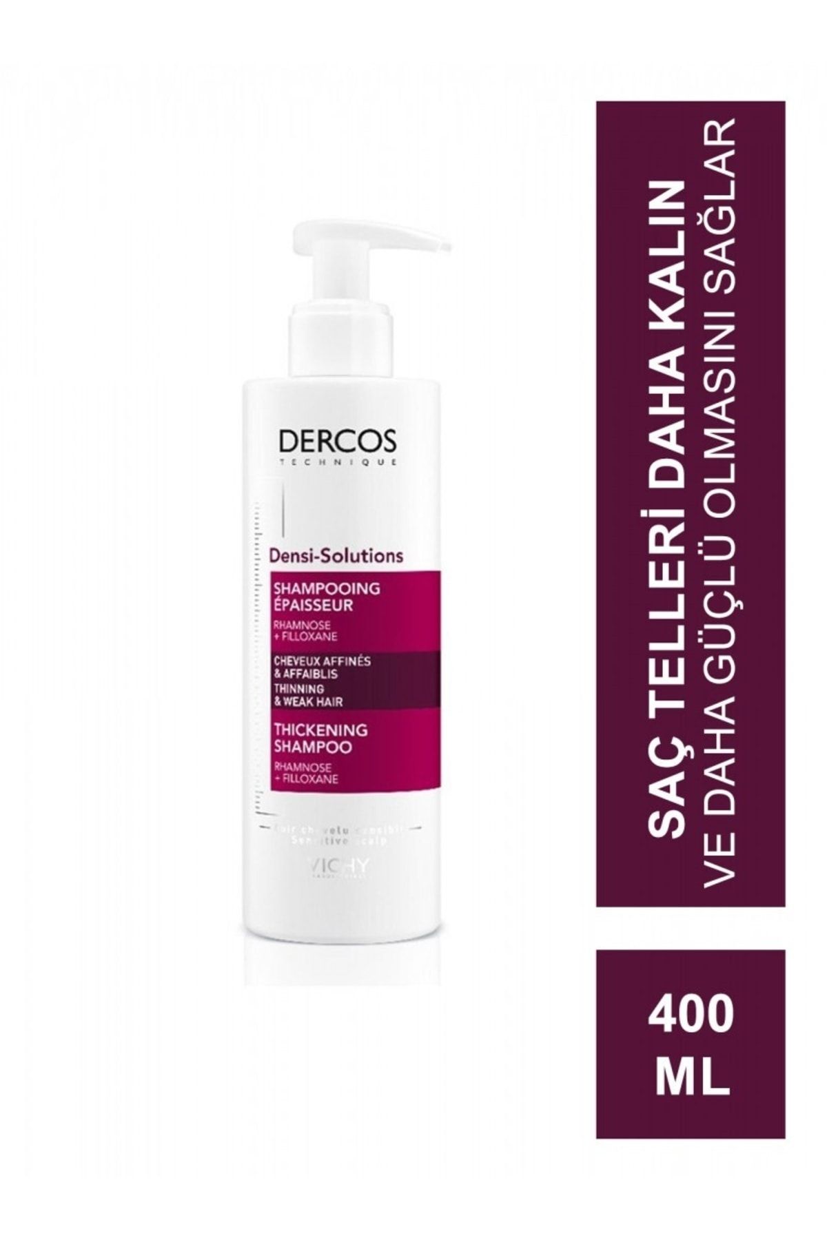 Vichy Dercos Densi-solution Filloxane Ve Rhamnose Içeren Yoğunlaştırıcı Ve Dolgunlaştırıcı Şampuan 400 Ml