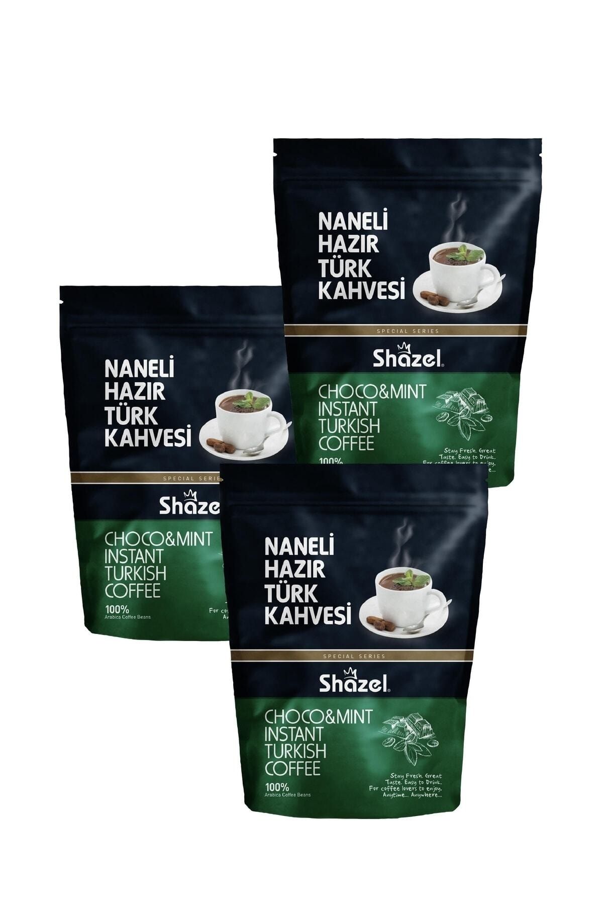 Shazel Naneli Hazır Türk Kahvesi 200 G X 3 Adet (AROMALI)