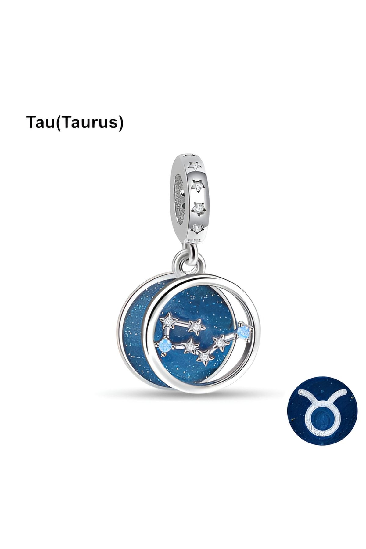 Zarif Design Takım Yıldızı Sallantılı Boğa ( Taurus ) Burç Charm