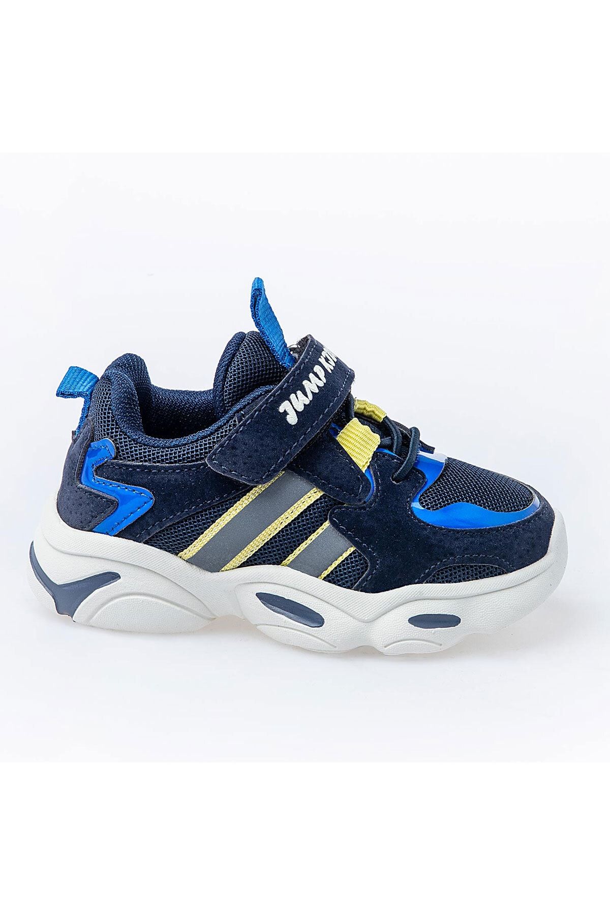 Jump 26056 Lacivert - Royal Mavi - Sarı Erkek Çocuk Sneaker Günlük Spor Ayakkabı
