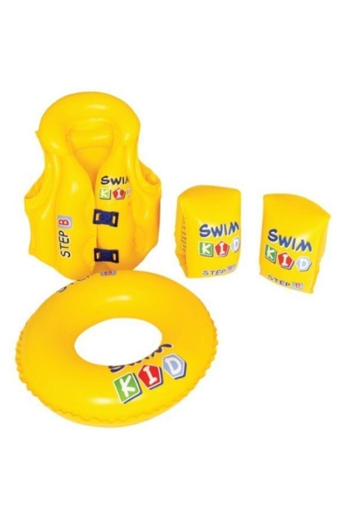 Buffalo Unisex Çocuk Sarı Yüzme Seti