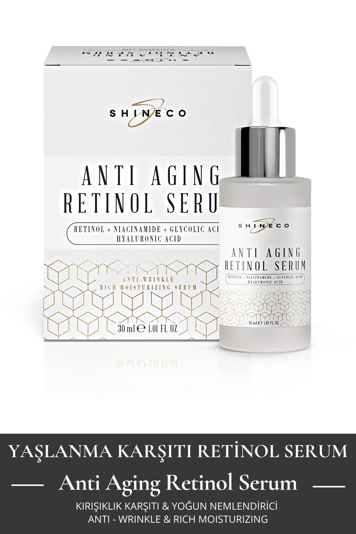 Shineco - Anti Aging Retinol Serum 30 Ml - Yaşlanma Karşıtı