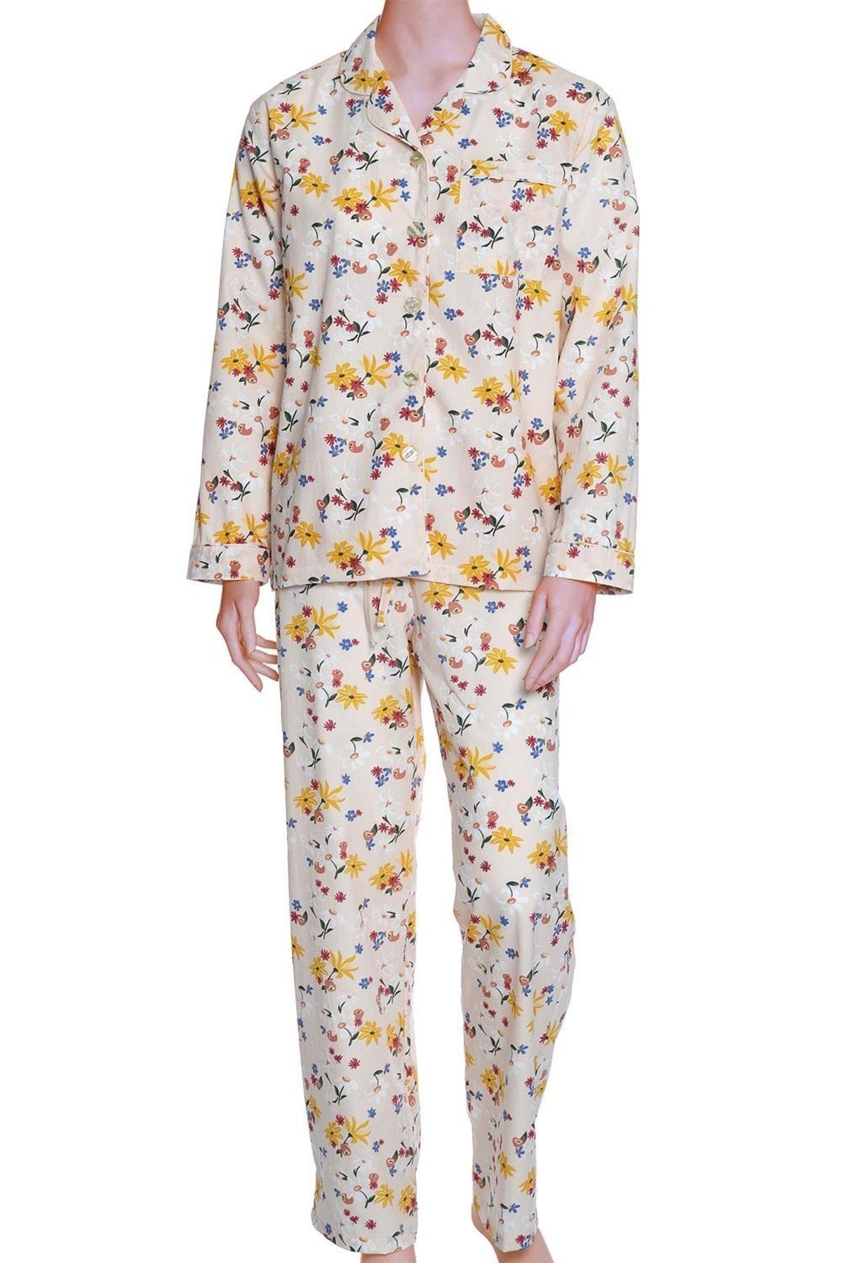 TheDon Poplin Kadın Pijama Takımı Desen 43
