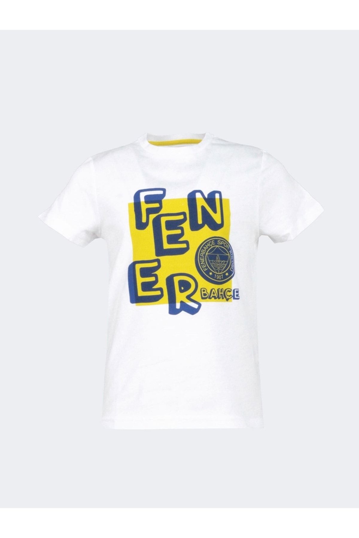 Fenerbahçe Lisanslı Çocuk Tribun FB Logo Beyaz T-Shirt