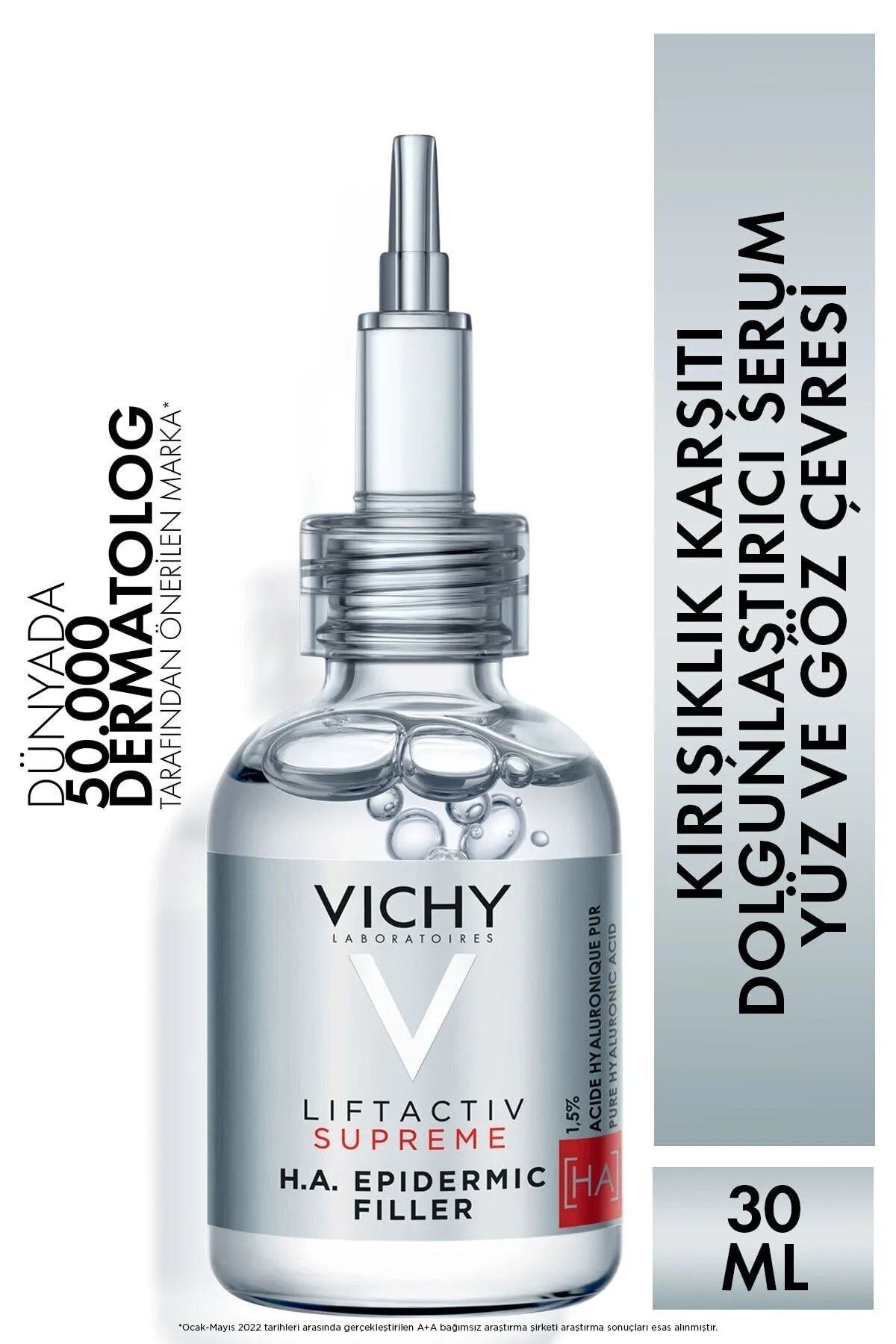 Vichy Liftactiv %1.5 Saf Hyalürüonik Asit Içerikli Kırışıklık Karşıtı Yüz Ve Göz Çevresi Serum 30 Ml