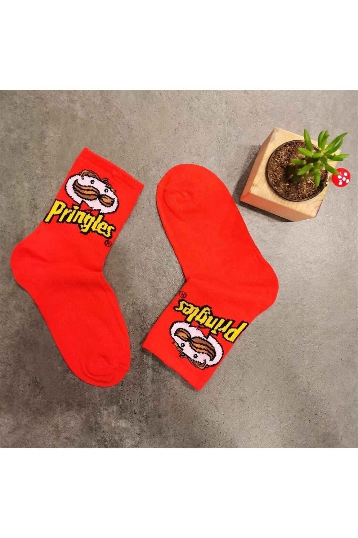 Planet Butik Pringles Kırmızı Çorap