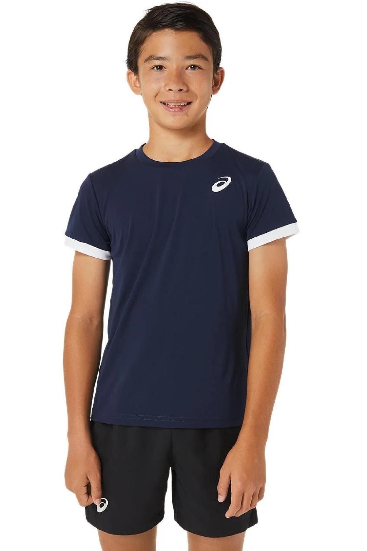 Asics Ss Top Erkek Çocuk Lacivert Tenis Tişört