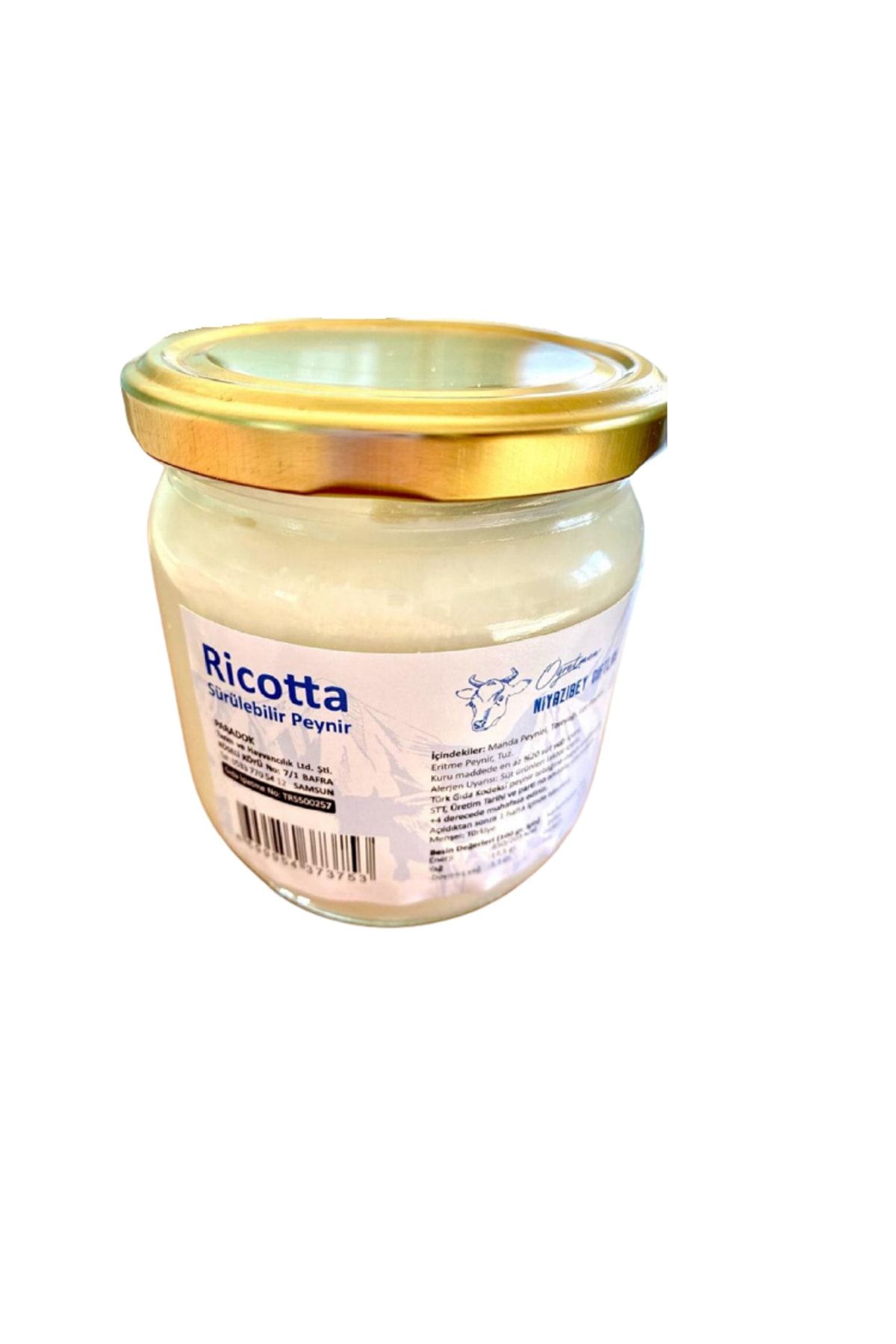 NiyaziBey Çiftliği Ricotta Doğal Katkısız Sürülebilir Peynir