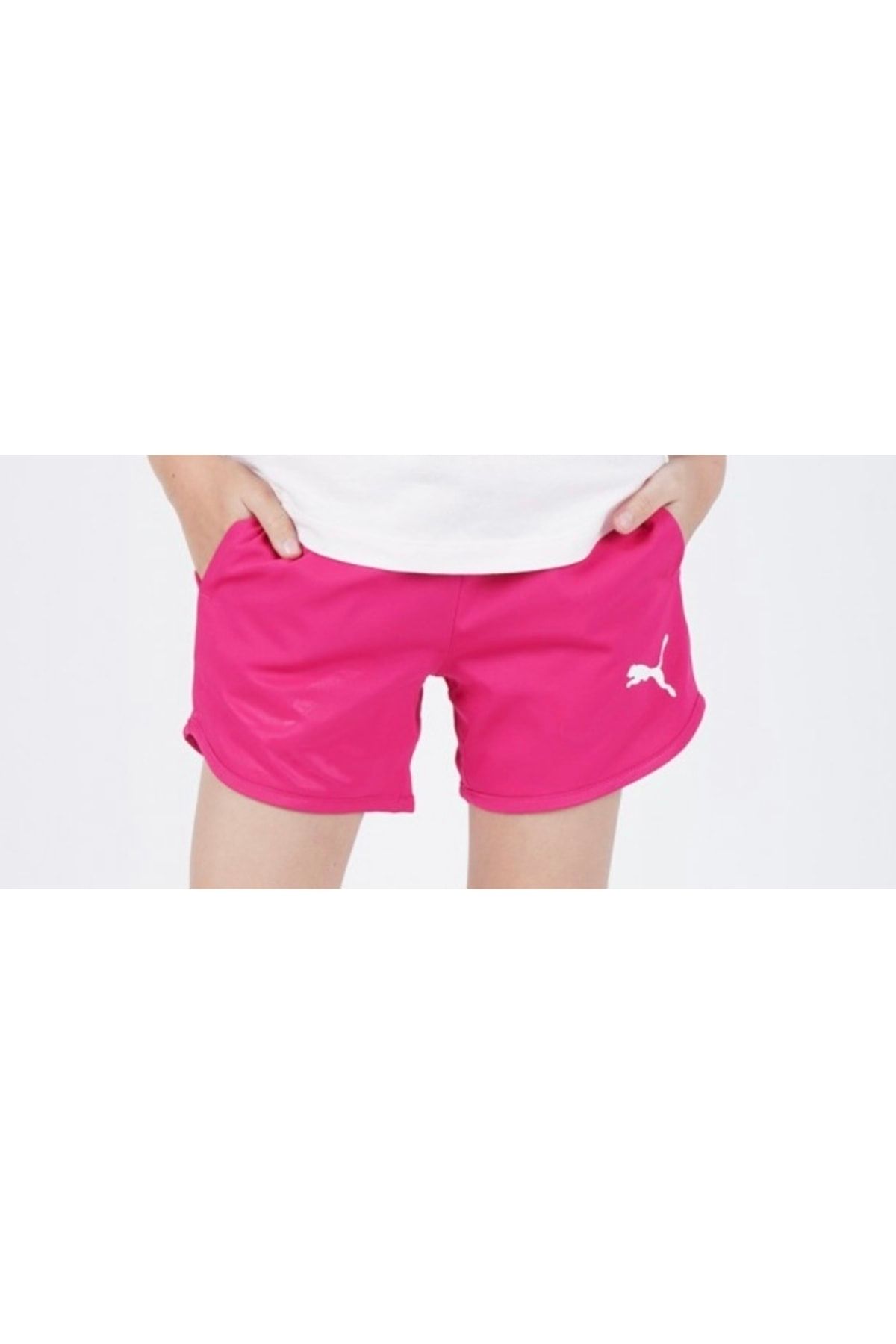 Puma Girl's Polyester Casual Shorts (85175115_BRİGHT ROSE_13-14 YEARS),