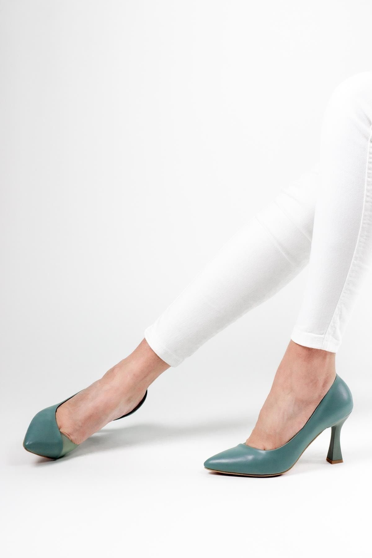 Gökhan Talay Luna Renkli Şeffaf Detaylı Kadın Topuklu Ayakkabı