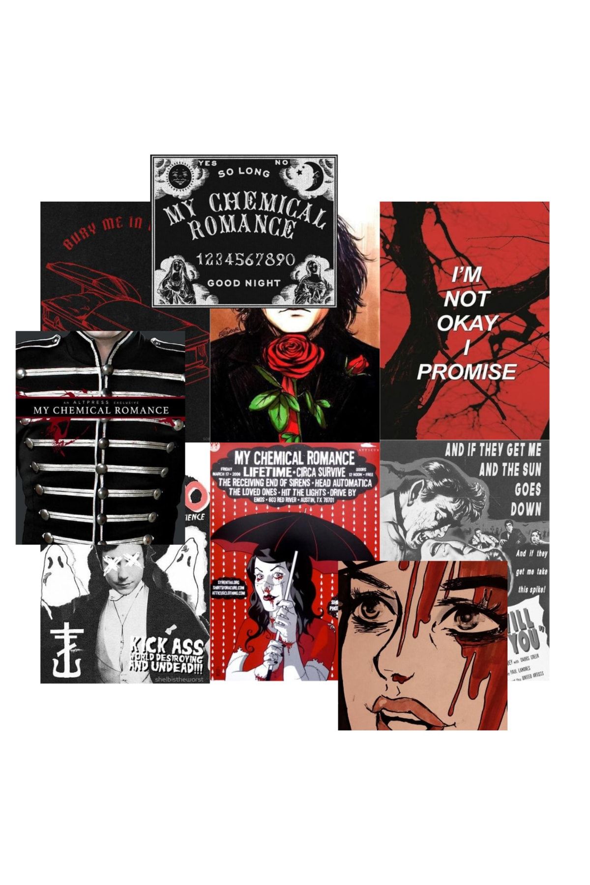 Ororabutik My Chemical Romance Punk Rock Poster Duvar Kağıdı Seti
