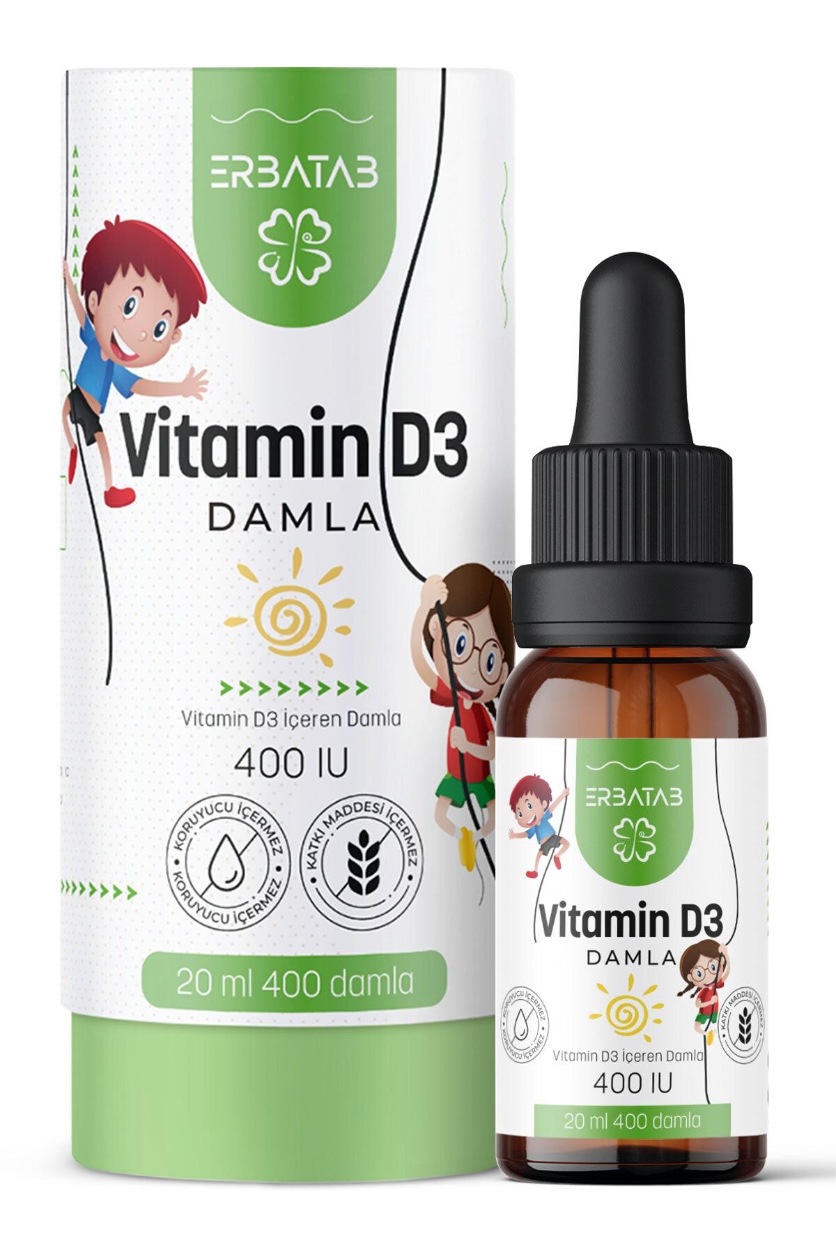 Erbatab Vitamin D3 Kids 20 ML 400 IU Damla