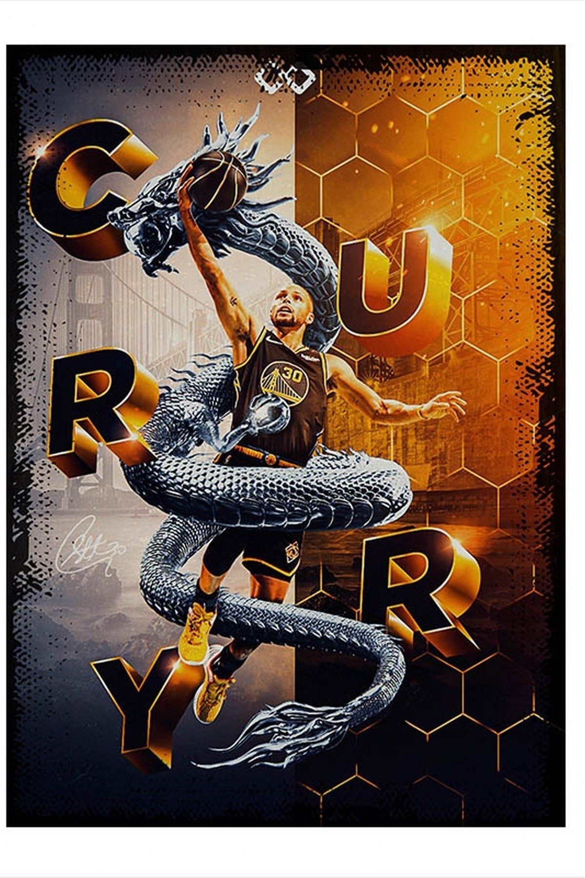 ekart Stephen Curry Basketbol Poster Ahşap Tablo 15cmx 22cm