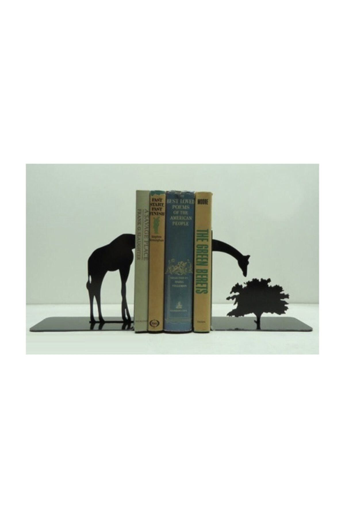 Simge Yapı Dekorasyon Zürafa Figürlü Dekoratif Metal Kitap Tutucu, Kitap Desteği