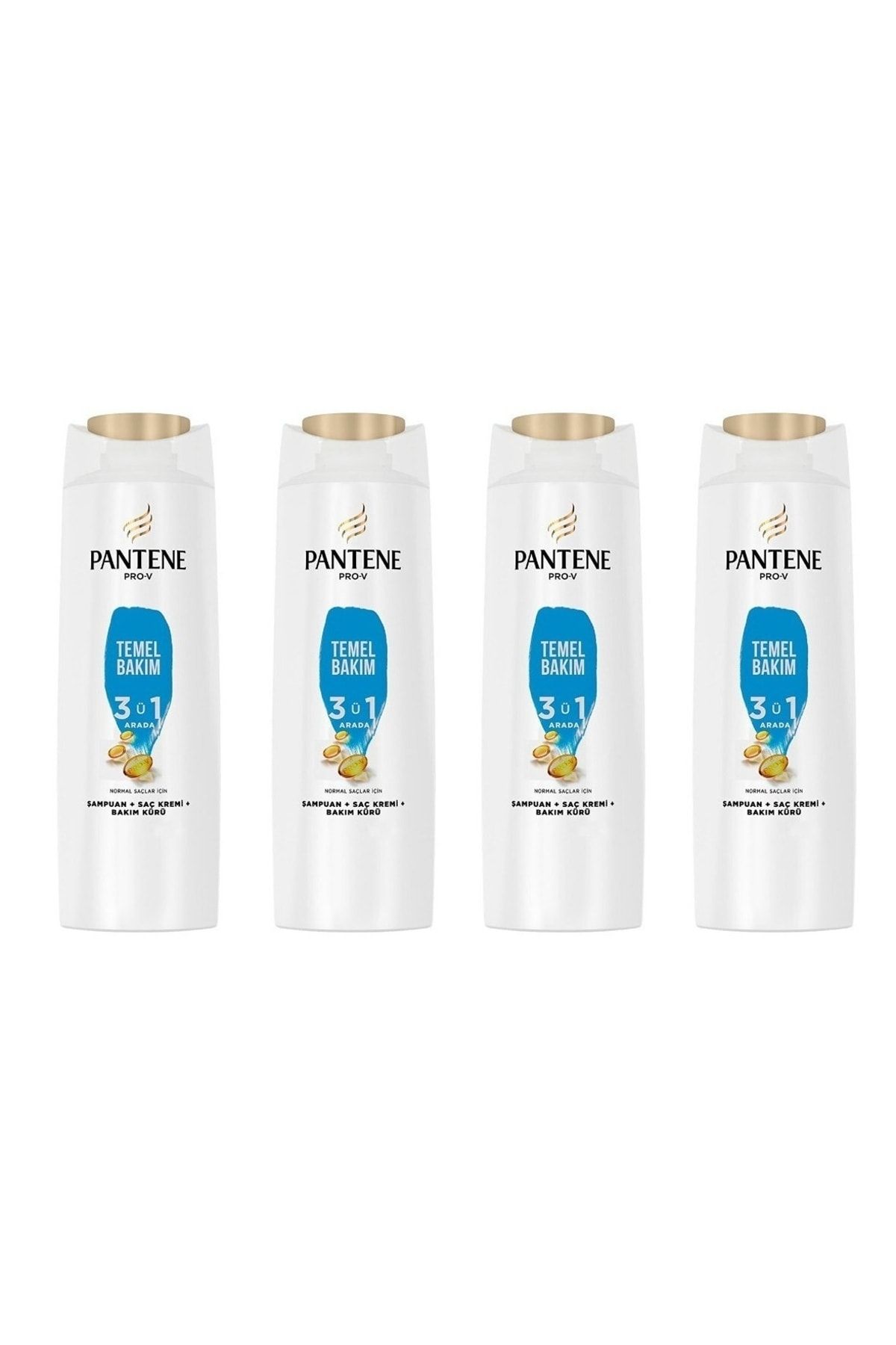 Pantene Temel Bakım 3'ü1 Arada Şampuan 350 Ml 8006540477007 (4 Adet)
