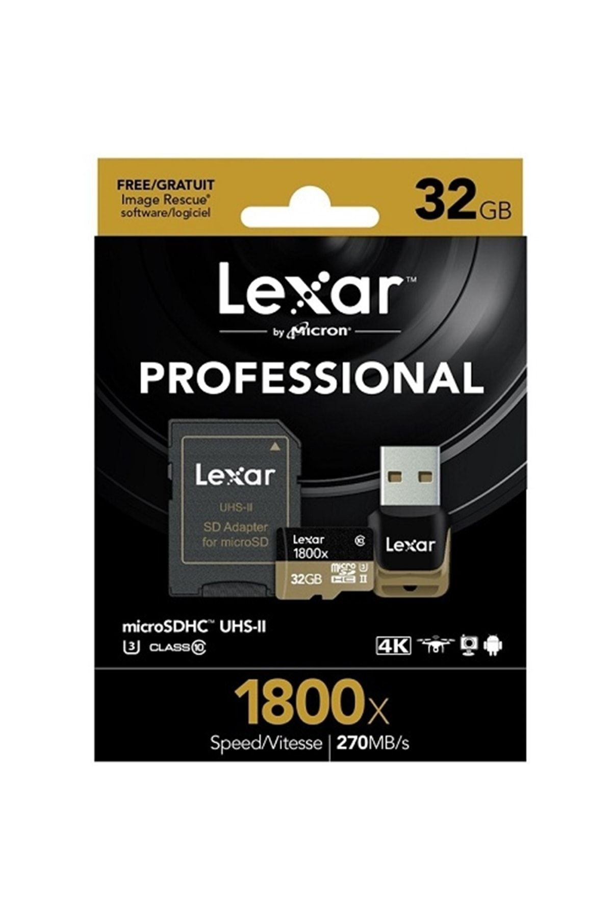 Lexar 32 Gb 1800x Micro Sd Hafıza Kartı (270 MB/S)