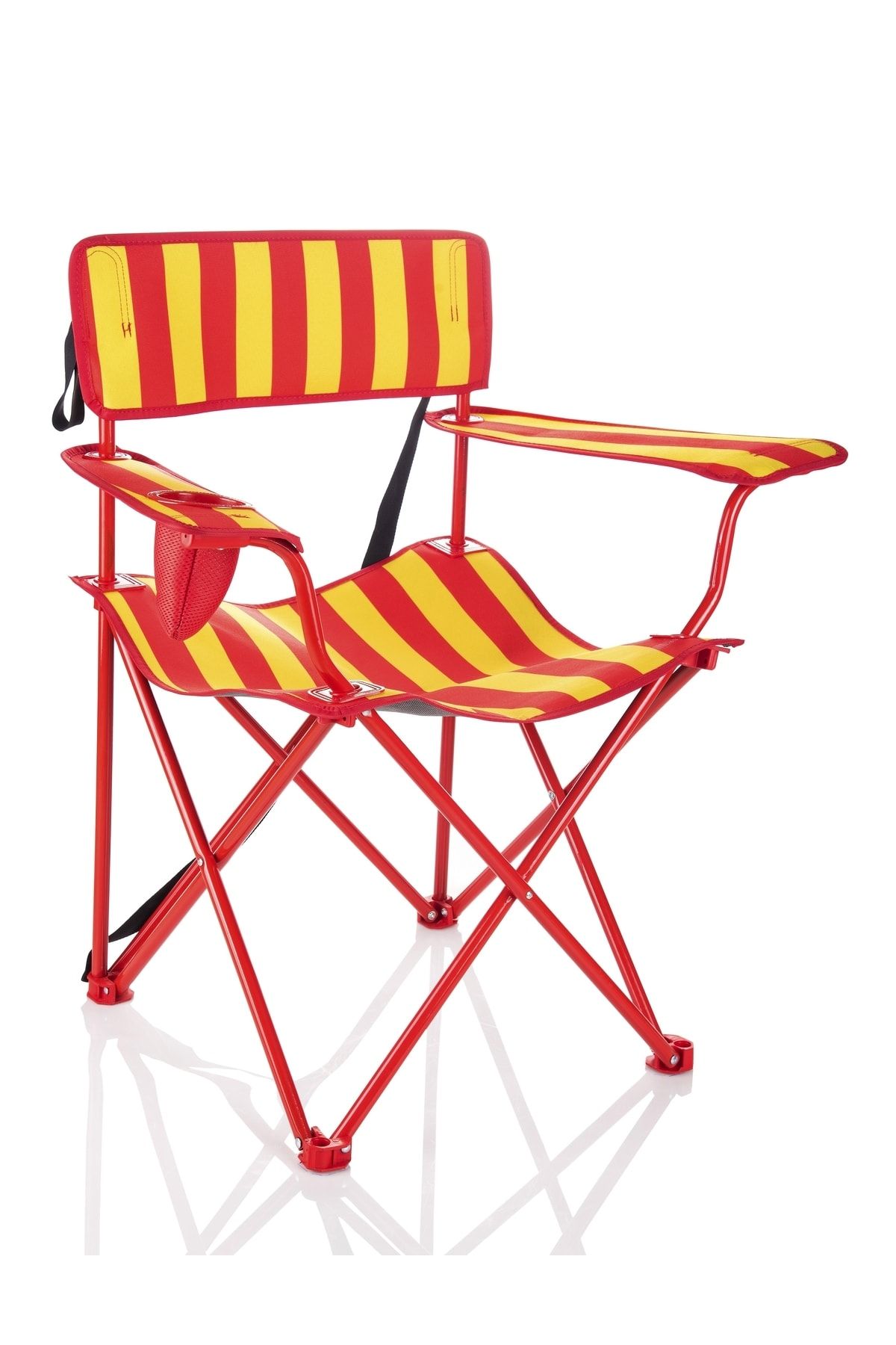 Miras Fans Pro Kamp Sandalyesi , Sarı-kırmızı (2 YIL GARANTİ)
