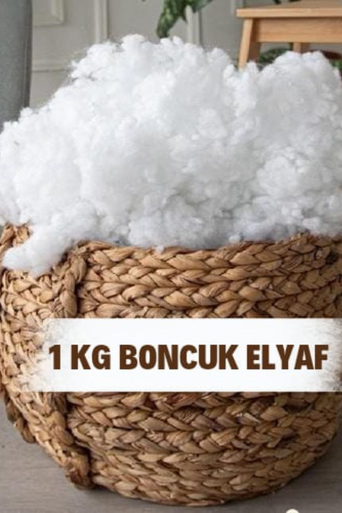Elyaf Sepeti %100 Boncuk Elyaf 1 kg Yastık Yorgan Oyuncak Malzemesi
