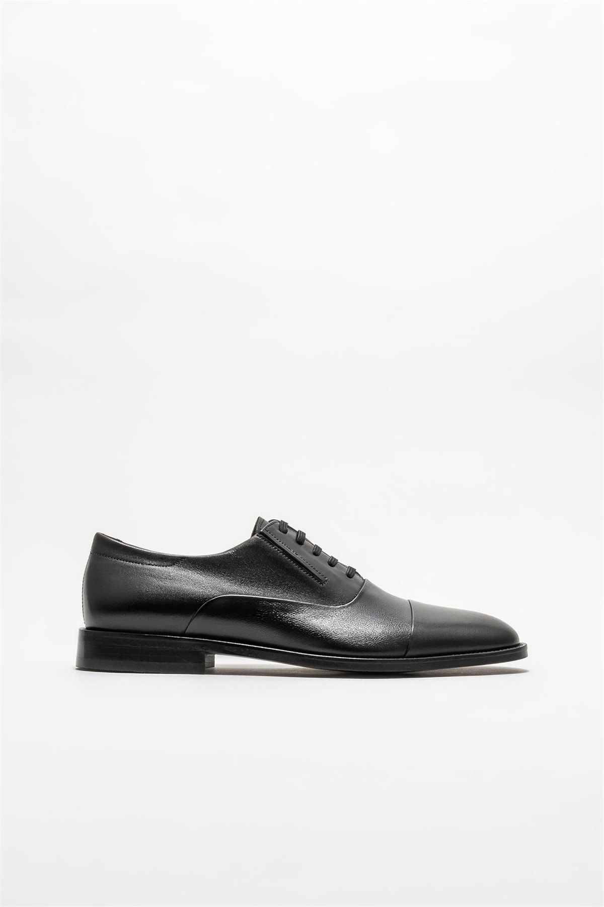 Elle Siyah Deri Erkek Klasik Ayakkabı