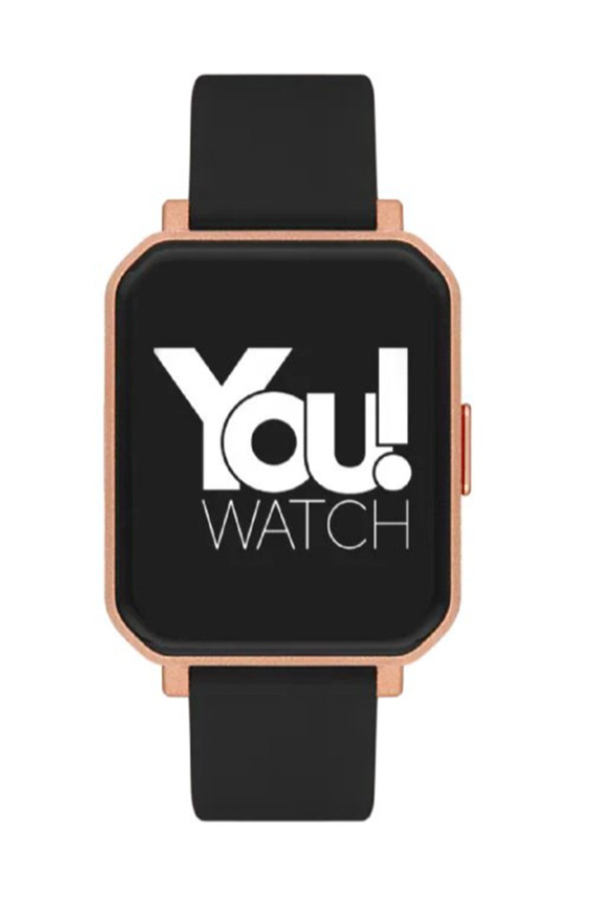 You Watch Youwatch F12-yf123 Rose Altın Renk Kasa Siyah Silikon Unisex Akıllı Kol Saati Ios & Android Uyumlu